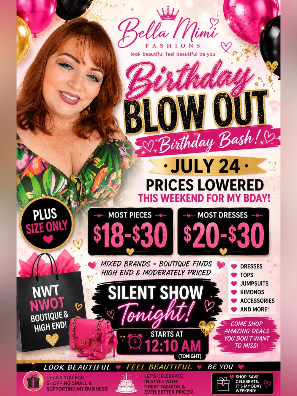 Bella Mimi Fashions Birthday Bash continues !! 🎂👗🥳🎊🎉 starts now